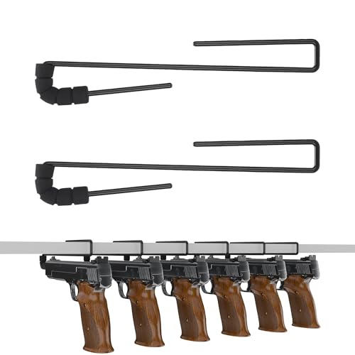 Pistol Rack Gun Safe Organizer - 2 Pack Handgun Hangers