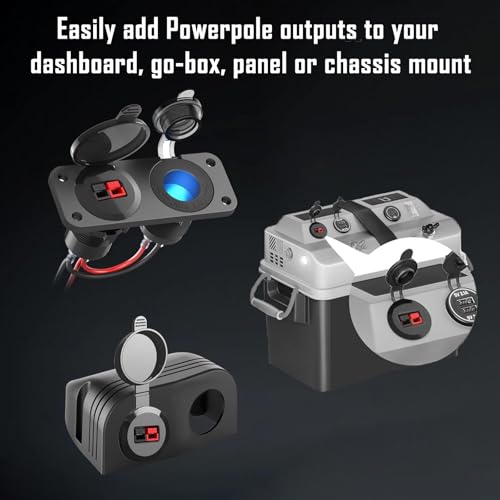 KarlKers PP15-30-45 Anderson Powerpole Weatherproof Connector with Cover – 45A Marine/Vehicle Power Plug