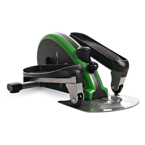 Compact Elliptical Strider Machine - Under Desk Exercise - Black/Green