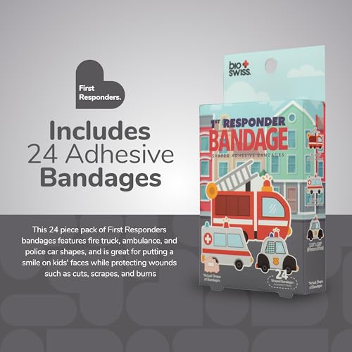 First Responder Adhesive Bandage Set - Latex Free, 24 Count