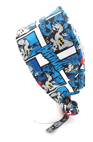 Superhero Scrub Hat - Red Cotton Fabric Cap