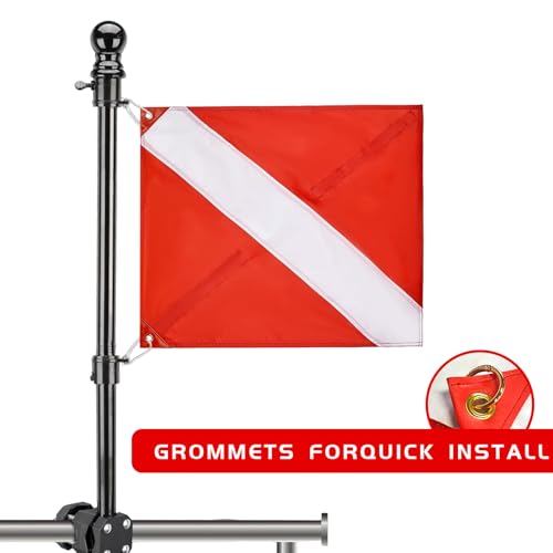 Dive Flag for Boat 20 x 24 in with Removable Stiffening Pole – FLAGMESAGE
