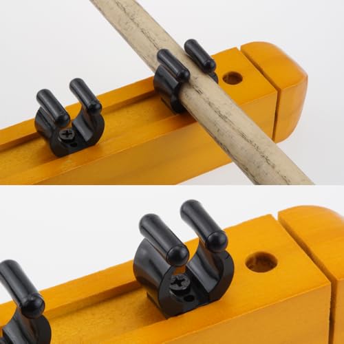 Fishing Rod Clips - 12 PCS Wall Mount Holder for 0.66" to 0.95" Poles - Black