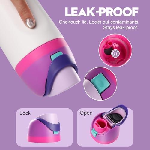 Ruzkq Purple Pink Replacement Lid for Owala 16oz-40oz Water Bottles, Leakproof & BPA-Free