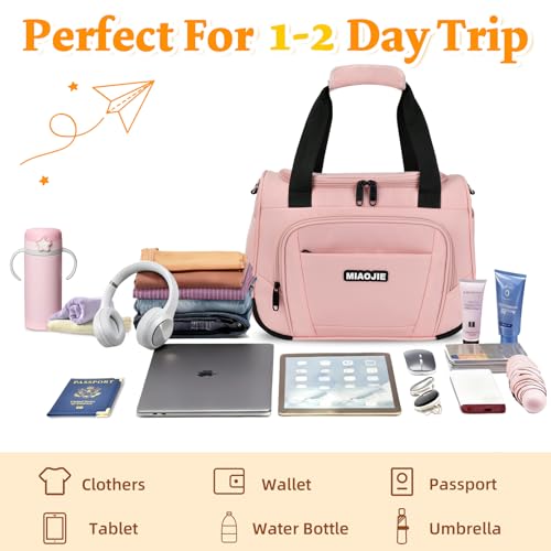 Kids Pink Duffle Bag 14IN Travel Bag for Girls & Boys - Lightweight & Water-Resistant