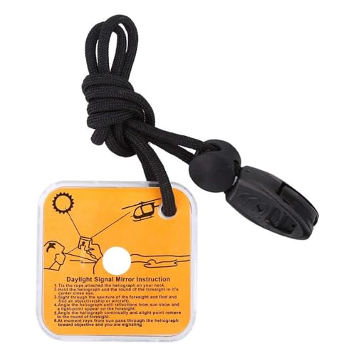 Survival Signal Mirror with Whistle & Aim Indicator - A