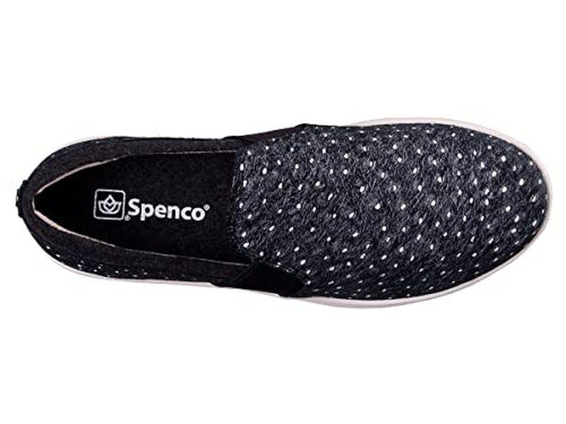 Spenco Women's Santa Cruz Ostrich Sneaker, Black, 6