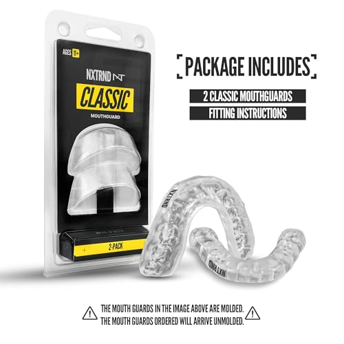 Custom Fit Sports Mouthguard - 2 Pack for Youth & Adult Athletes