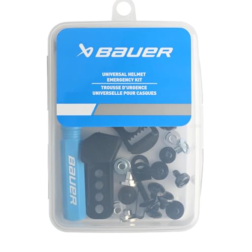 Bauer Universal Hockey Helmet Repair Kit with Case & Tools - Includes Screws & Buckles