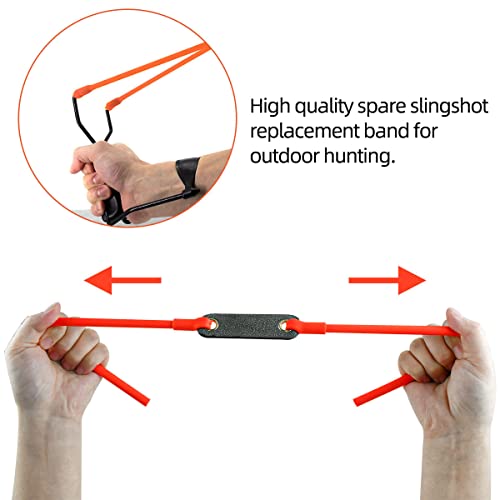 Slingshot Replacement Bands Set - 2 Pcs Elastic Tubular Bands for Outdoor Shooting