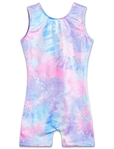 Gymnastics Leotard for Girls - Tie Dye B Tank, 7-8 Years