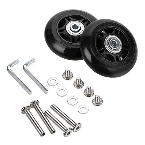 Luggage Replacement Wheels Kit - 75mm x 24mm, Set of 2