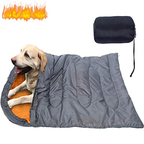 Dog Sleeping Bag Waterproof Warm Packable Bed with Storage for Indoor