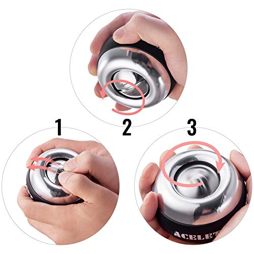 Wrist Exerciser Gyro Ball with Counter - Metal Strengthener