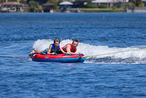 Super Screamer Towable Tube for 2 Riders - Red/Blue
