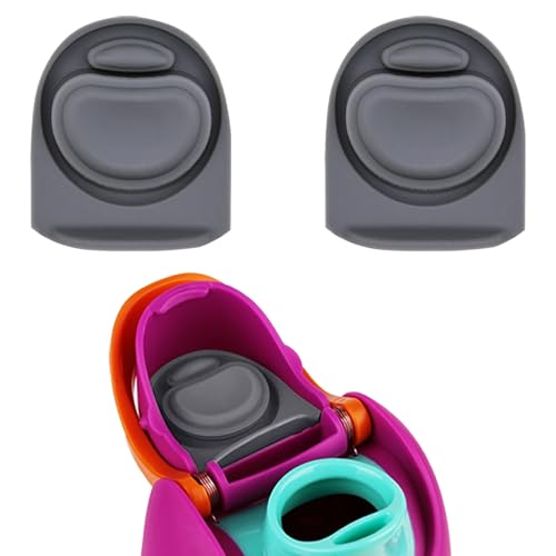 Silicone Replacement Stopper Gasket for Water Bottle Lids - 2-Pack Grey