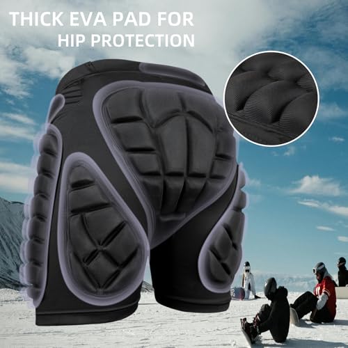 Hip Protection EVA Butt Pads - Padded Shorts for Extreme Sports - Medium