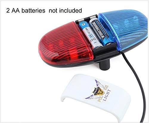 Bike Police LED Horn Light with 4 Siren Sounds & Flashing LEDs for Cycling Safety