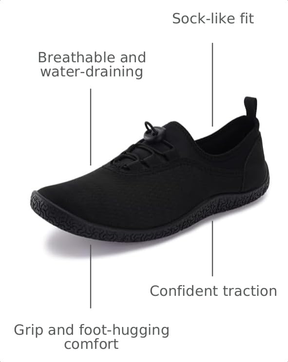 Water Shoes for Women - Lightweight & Packable Z21 - Black