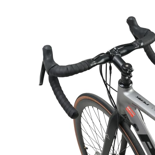 Black PU Bike Handlebar Tape with Anti-Slip Grip & Shock Absorption for Road & Gravel Bikes