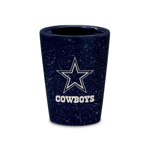 2oz Ceramic Shot Glass with NFL Team Logo - Laser Engraved