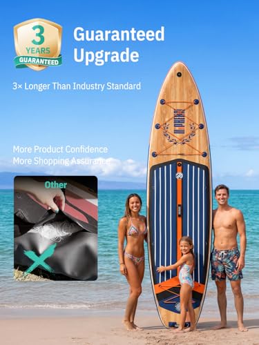 Inflatable Paddle Board for Family - Light Gray, 500lbs Capacity