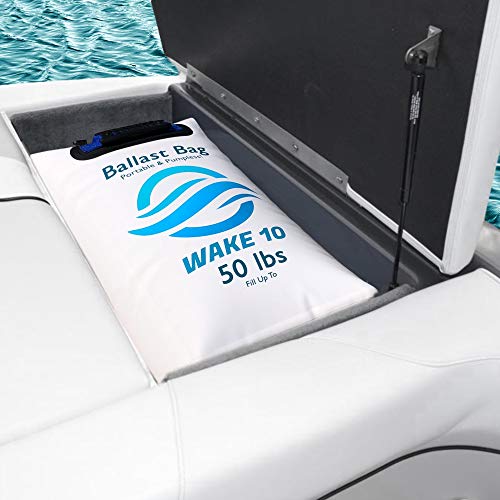 WAKE 10 Boat Ballast Bag, 50 lb, Portable Pumpless Wakeboarding & Wakesurfing