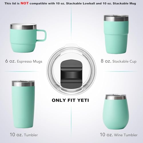 SOONSURE Replacement Magnetic Lid for YETI 10 oz Wine Tumbler & Mugs - Variation 1