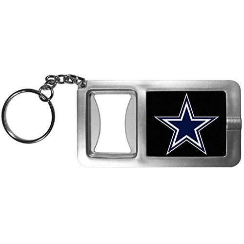Kansas City Chiefs Flashlight Key Chain with Bottle Opener - Black