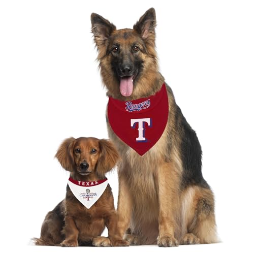 MLB Dog Bandana - Texas Rangers World Series Championship - Large/X-Large