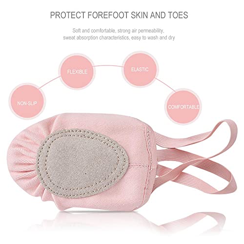 Pink Girls Kids Dance Shoes Half Sole Ballet Turners - Small, EASTBUDDY
