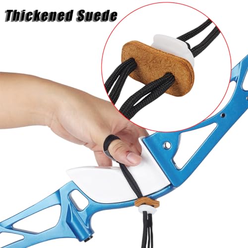 Adjustable Archery Finger Sling - Black Recurve Bow Accessory