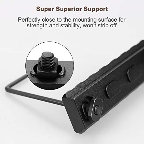 Single Picatinny Aluminum Accessory Rail Set with T-Nuts & Wrench