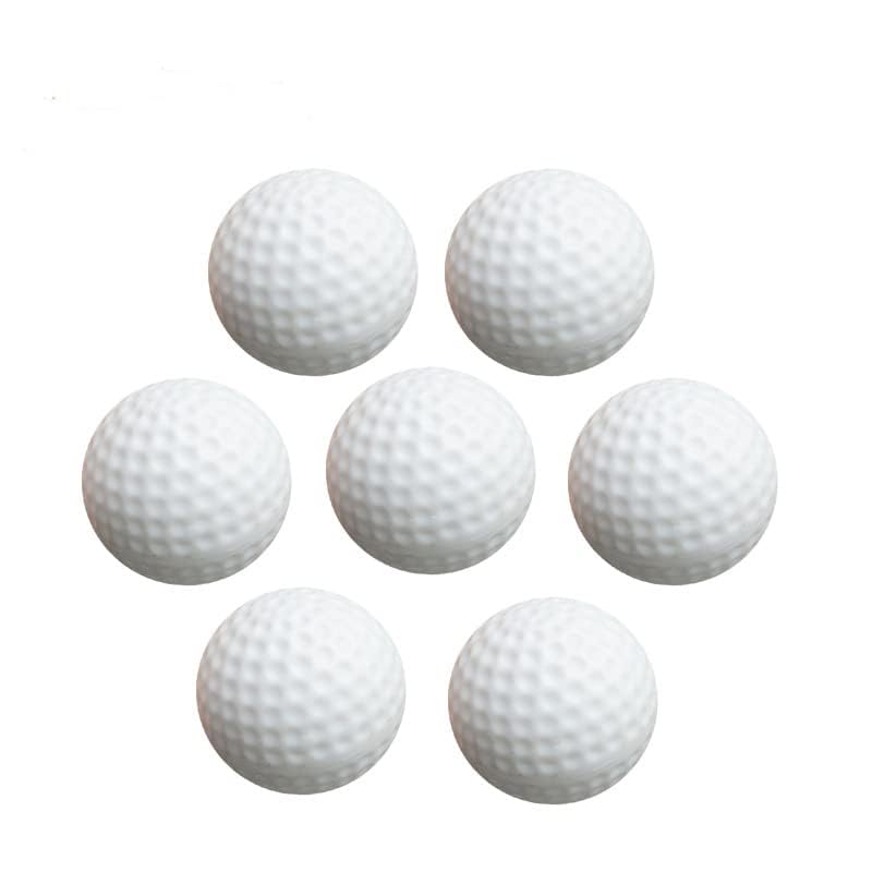 White Hollow Plastic Golf Balls - 12 Pack, 42mm Training Balls