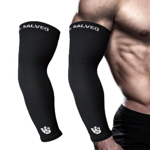 VS Vital Salveo L-1PC Compression Arm Sleeve for Basketball Baseball Football Tennis & Arthritis