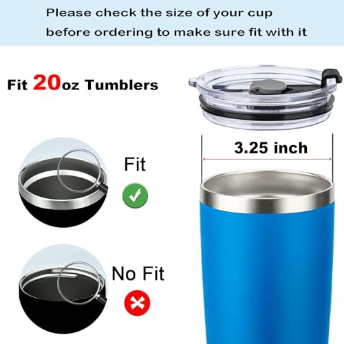 20 oz Spillproof Tumbler Lid - 2 Pack Black Replacement Lids
