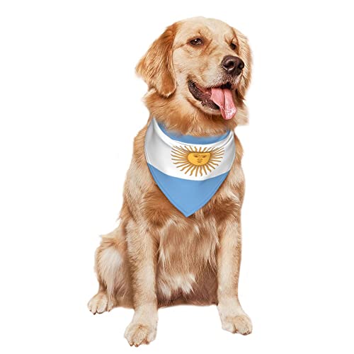 Dog Bandana - Flag of Argentina, Adjustable Triangle Bib for Pets