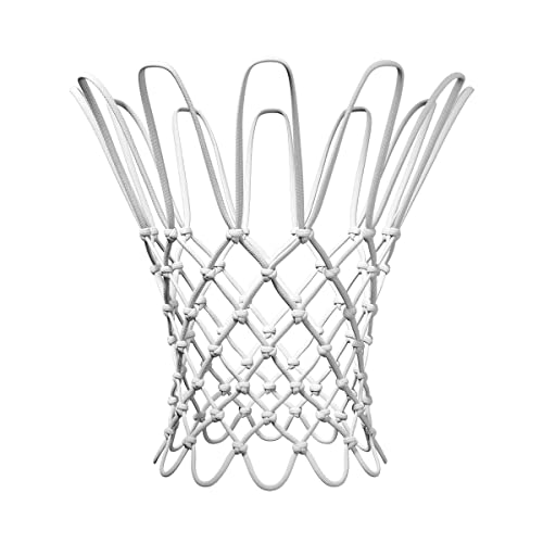 Heavy Duty Basketball Net - 12 Loops for Indoor/Outdoor Rims - White