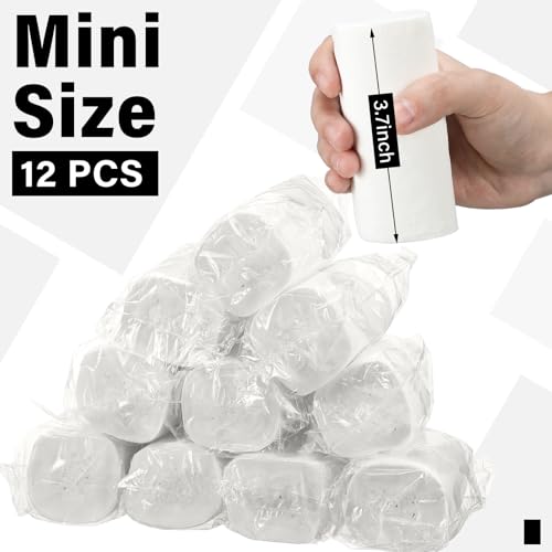 Affrolling 12 Rolls Travel Toilet Paper Packs Clear Coreless Soft Bathroom Tissue