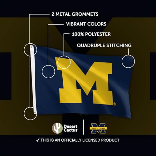 University of Michigan Wolverines 3x5 Ft Flag - Durable Outdoor Banner