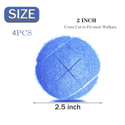 Precut Tennis Balls for Walkers - 4 Pack Floor Protection