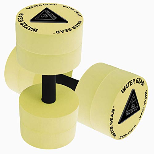 Water Gear Resistance Bells - Water Fitness Pool Exercise Equipment - Yellow / 60% Resistance