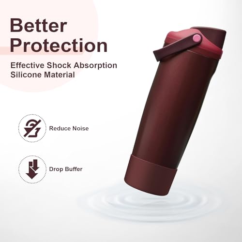 Silicone Boot for Owala FreeSip Sway 30oz & 40oz Bottles - Black Cherry