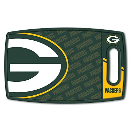 YouTheFan NFL Green Bay Packers Logo Cutting Board - 14x9 Inch Reversible Kitchen Utensil