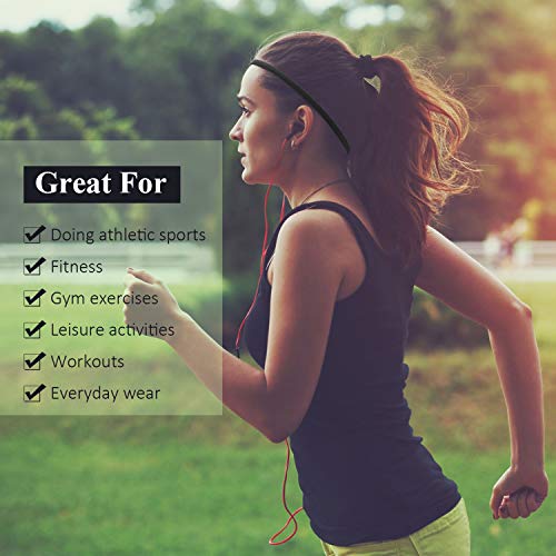 9-Piece Non-Slip Elastic Sport Headbands for Exercise & Yoga