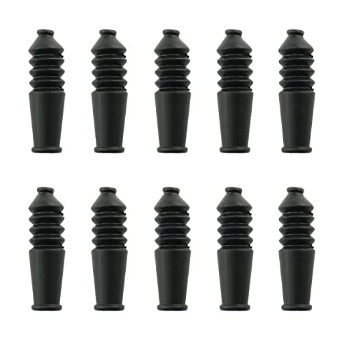 Bicycle V-Brake Cable Brake Boot Rubber - 10 Pack, Black