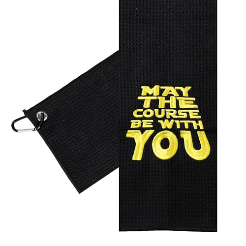 Funny Double-Sided Golf Towel – Waffle Microfiber Accessory