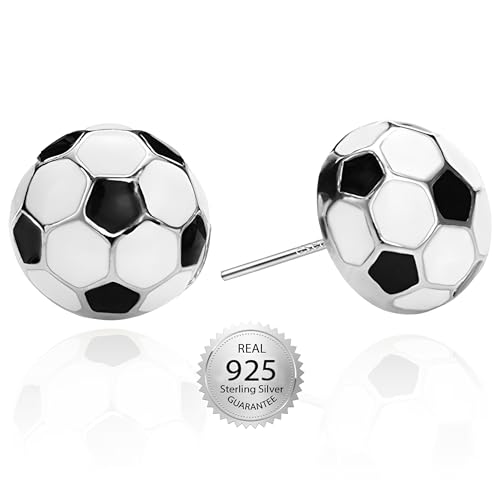 Sterling Silver Sports Earrings for Women - Soccer, Volleyball & More