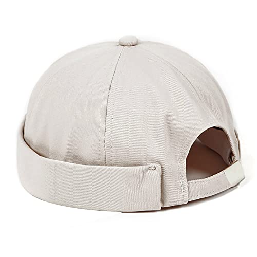 Cotton Brimless Docker Cap - Adjustable Sailor Skullcap Beanie