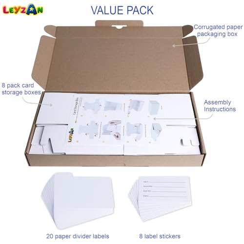 Trading Card Storage Box - 8-Pack for 8000 Cards with Dividers
